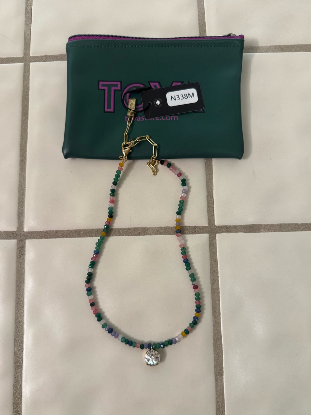 Tova Paige Multicolor Beaded Pendant Necklace